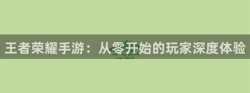 最新汇丰娱乐预测：王者荣耀手游：从零开始的玩家深度体验