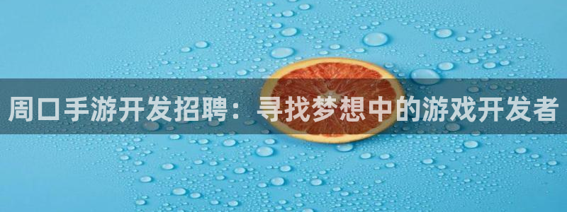 汇丰娱乐预测安卓下载：周口手游开发招聘：寻找梦想中的游戏开发